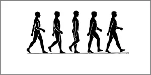 Evolutionof Man Silhouette