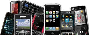 Evolutionof Mobile Phones PNG image