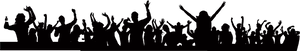 Excited Crowd Silhouette PNG