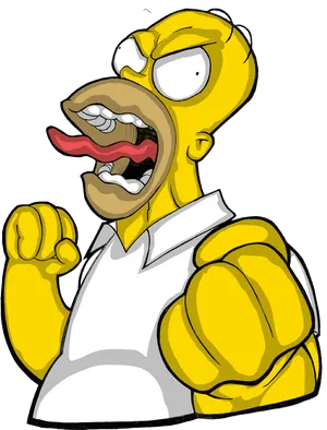 Excited Homer Simpson