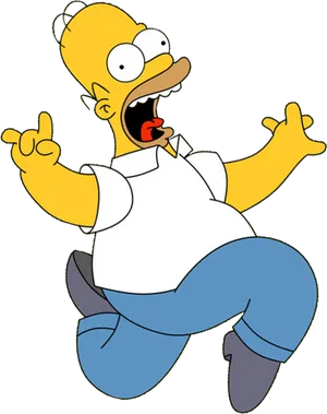 Excited Homer Simpson