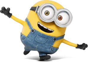 Excited Minion Pose PNG image