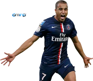 Excited Soccer Player Celebration PNG