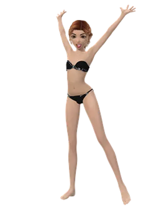 Excited3 D Character Pose