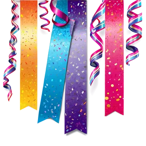 Exciting Celebration Streamers PNG Ydb10