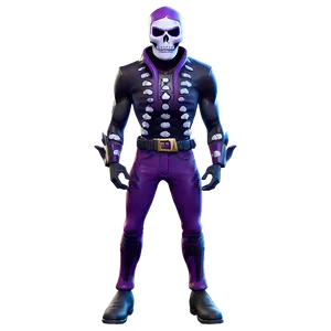 Exclusive Fortnite Purple Skull Trooper Png 06202024 PNG image