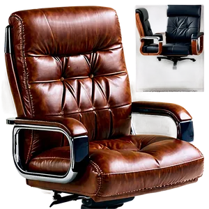 Executive Leather Office Chair Png Tat PNG image