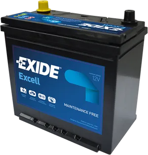 Exide Excell12 V Maintenance Free Battery PNG image
