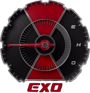 Exo Logo Red Black Design PNG image