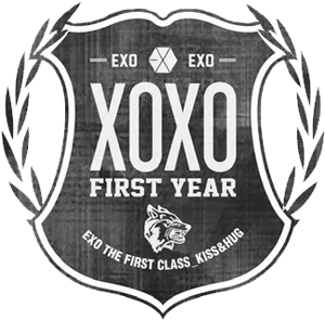 Exo X O X O First Year Logo PNG image