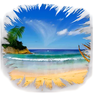 Exotic Beach Sunset Picture PNG 05212024