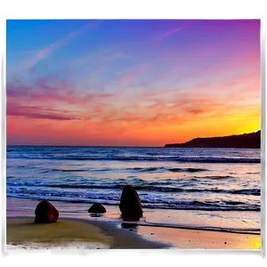 Exotic Beach Sunset Picture Png Lve PNG image