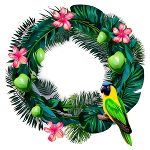 Exotic Bird Paradise Wreath PNG 29 PNG