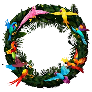 Exotic Bird Paradise Wreath PNG Hrf42 PNG