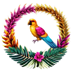 Exotic Bird Paradise Wreath PNG Nla40 PNG