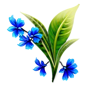 Exotic Blue Flower Png 8 PNG image