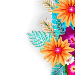 Exotic Boho Flowers Png 63 PNG image