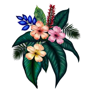 Exotic Boho Flowers Png Qta8 PNG image