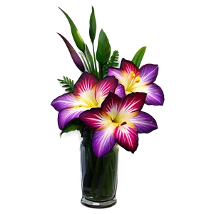 Exotic Flowers In Vase Png 86 PNG image