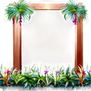 Exotic Garden Border PNG 06272024 PNG
