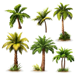 Exotic Island Palms Png 06112024 PNG image