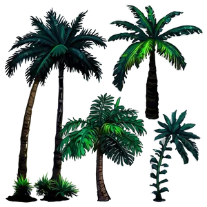 Exotic Island Palms Png Nqo71 PNG image