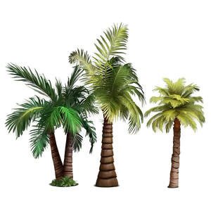 Exotic Island Palms Png Rra71 PNG image