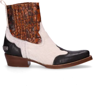 Exotic Leather Cowboy Boot PNG image