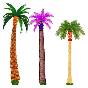 Exotic Palm Trees PNG Okv