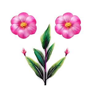 Exotic Pink Flower Illustration PNG 05242024