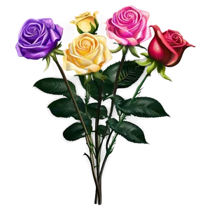 Exotic Roses Bouquet Png 06212024 PNG image