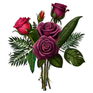 Exotic Roses Bouquet Png 12 PNG image