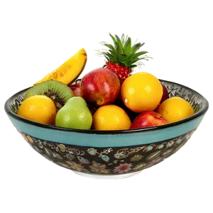 Exotic Summer Fruit Bowl PNG Prg61