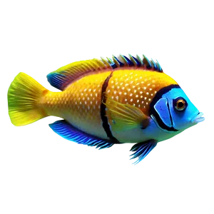 Exotic Tropical Fish PNG Obq38