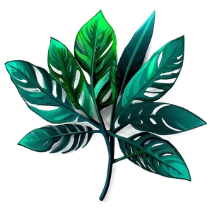 Exotic Tropical Leaf Design Png Lpy PNG image