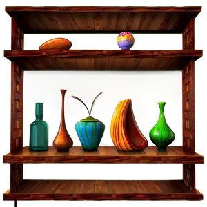 Exotic Wood Shelf Collections PNG 86