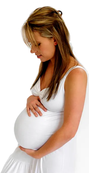 Expectant Mother Contemplation PNG image