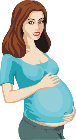 Expectant Mother Illustration PNG image