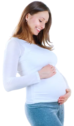 Expectant Mother Smiling PNG image