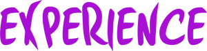 Experience Wordmark Purple Background PNG image