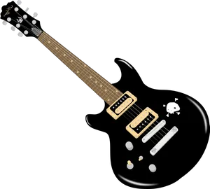 Exploded View Electric Guitar PNG image