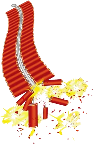 Exploding Dynamite Vector Illustration PNG image