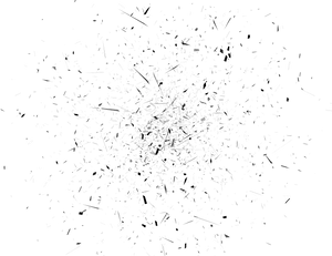 Exploding Glass Particles PNG image