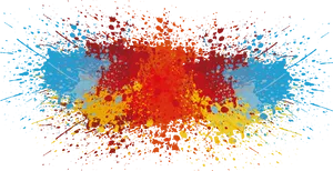 Explosive Color Splash PNG image