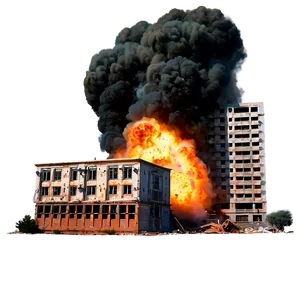 Explosive Damage Building Png Jxl PNG image