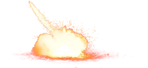 Explosive Fireand Smokeat Night PNG image
