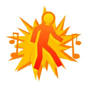 Explosive Music Dance Graphic PNG image