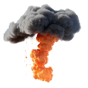 Explosive Orange Smoke Detail PNG Kqd71 PNG