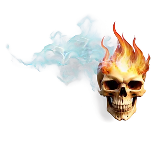 Explosive Skull Flame PNG 06252024