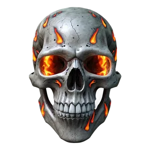 Explosive Skull Flame PNG 06252024